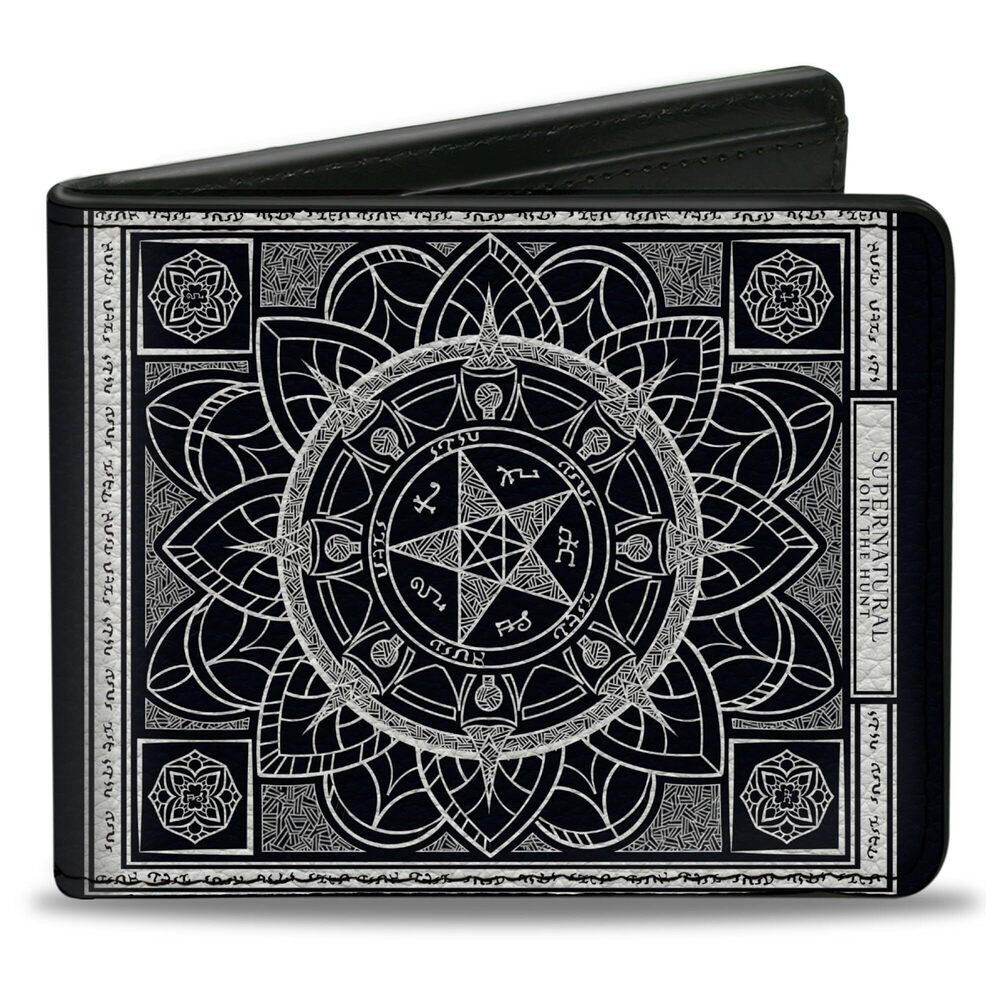 4654 Supernatural Wallet, Bifold, Supernatural Pentagram Mandala Black